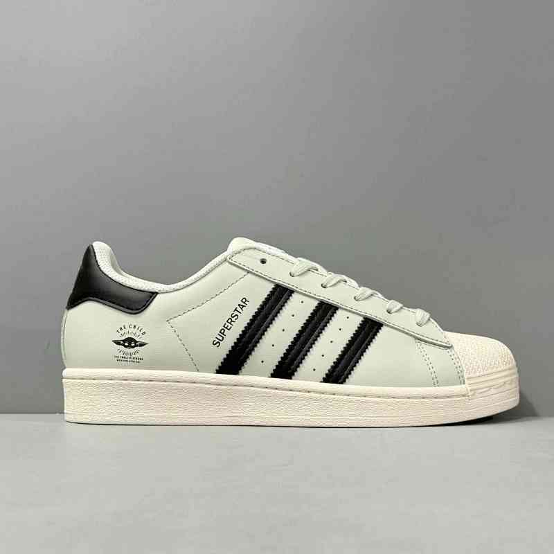 PP版本 星战GZ2751 阿迪达斯三叶草Star Wars x adidas originals Superstar "TheChild" 耐磨 低帮 板鞋 男女同款 绿黑