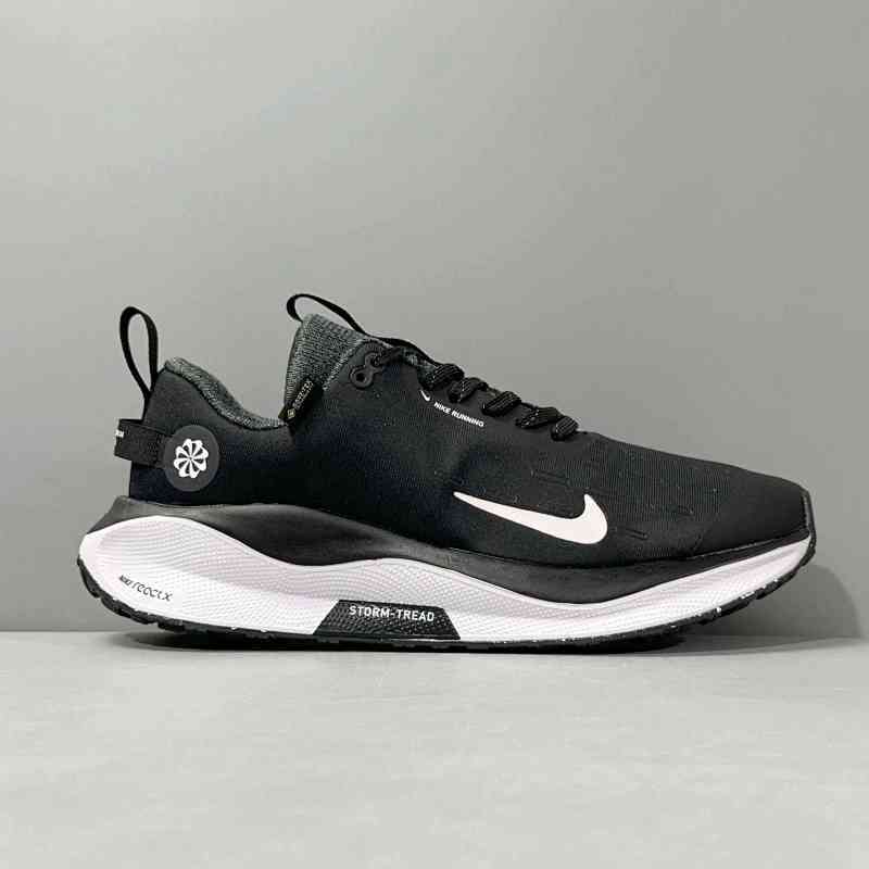 LH版本 飞线4代-黑色FB2204-001Nike React Infnity Run Flyknit 4 GORE-TEX 圆头平跟 织物减震防水 低帮 休闲跑步鞋 男款 黑色