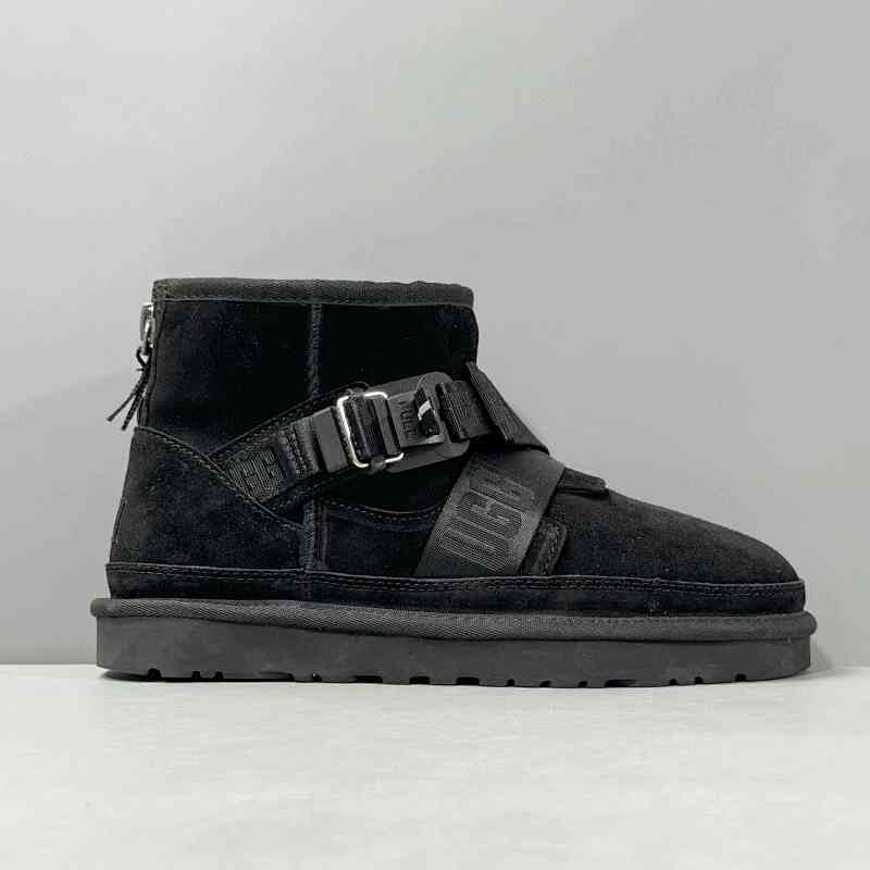 LZ版本 5854卡扣-黑色1135013-BLK UGG 经典新奇系列 保暖防滑 快扣款 短筒 雪地靴男款 黑色