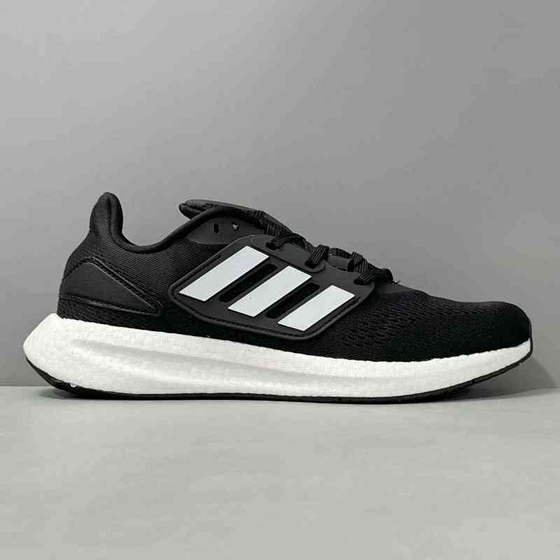 HG版本 UB22 黑白杠GZ5180 阿迪达斯三叶草adidas Pureboost 22 纯色简约 织物透气耐 低帮 短跑跑步鞋 女款 黑白 舒适