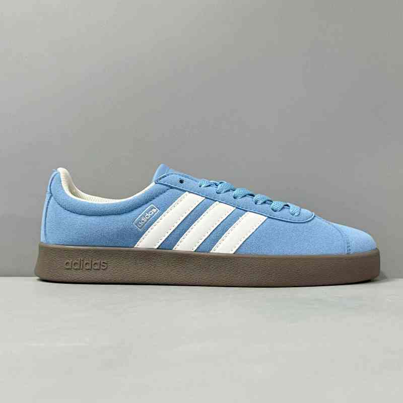 NEO蓝白灰J10496 adidas Court Vl Classic 舒适休闲 低帮 板鞋 男女同款 蓝白色