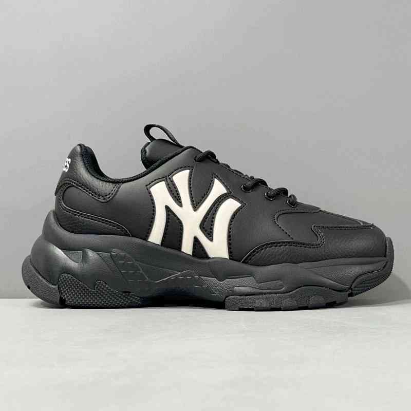 PB版本 黑白-皮NY 3ASHBCW3N-50BKS MLB Big Ball Chunky 休闲百搭 低帮 老爹鞋 男女同款 黑色