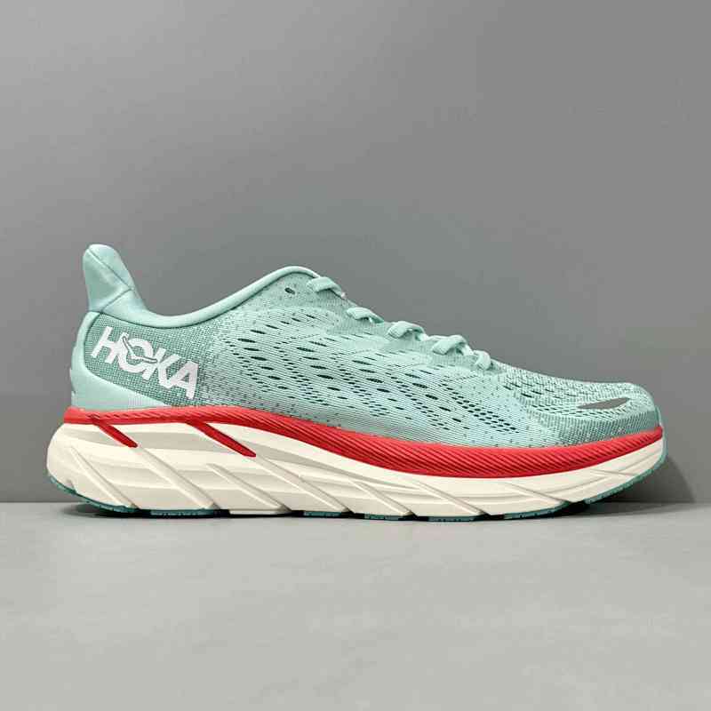 LH版本 克里夫顿8-薄荷蓝1119394-AEBL HOKA ONE ONE Clifton 8 透气 低帮 跑步鞋女款 薄荷蓝