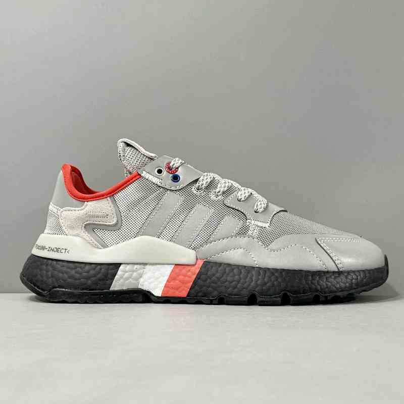 CG版本 银灰红FV3787 阿迪达斯三叶草adidas originals Nite Jogger 复古运动 防滑耐磨中帮 生活休闲鞋 男女同款 银灰红