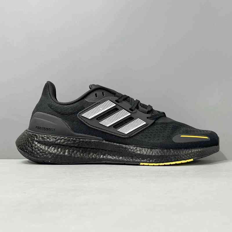HG版本 UB23 黑色IH7672 阿迪达斯三叶草 adidas Pureboost 23 舒适简约 织物 低帮 休闲跑步鞋 男女同款 黑色