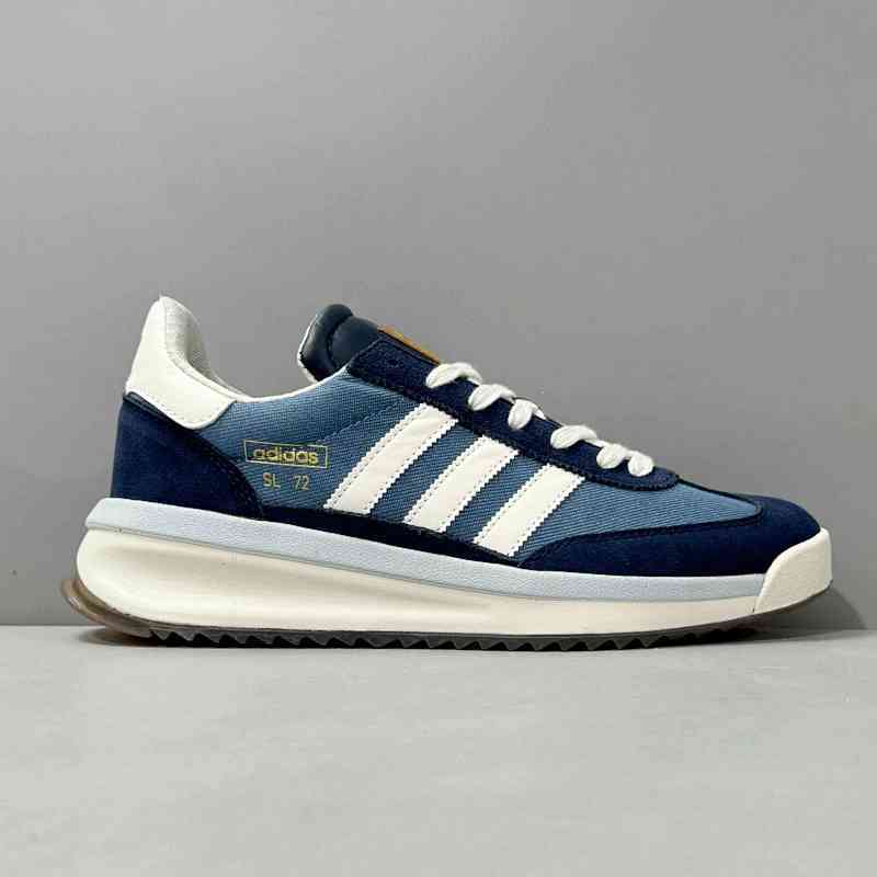 HR版本 2代-蓝青白JI2506 阿迪达斯三叶草adidas originals SL 72 RTN经典复古 防滑耐磨低帮 生活休闲鞋 男女同款 蓝青白色