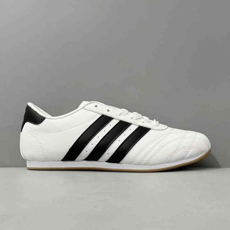YH版本 白黑JS1194 阿迪达斯三叶草adidas originals Taekwondo 舒适 防滑耐 低帮训练鞋 女款 白黑色