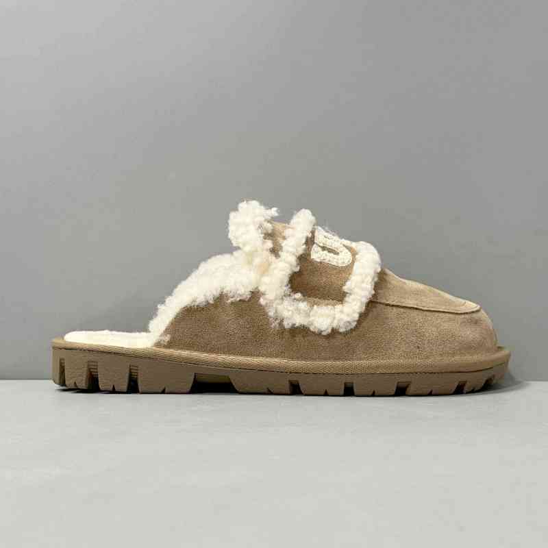 BK版本 科凯特2.0-深卡其OB938/KHAKI UGG W Classic Coquette Clog Slipper  II 科凯特2.0系列 时尚居家 穆勒风 包头舒适保暖露跟半拖鞋