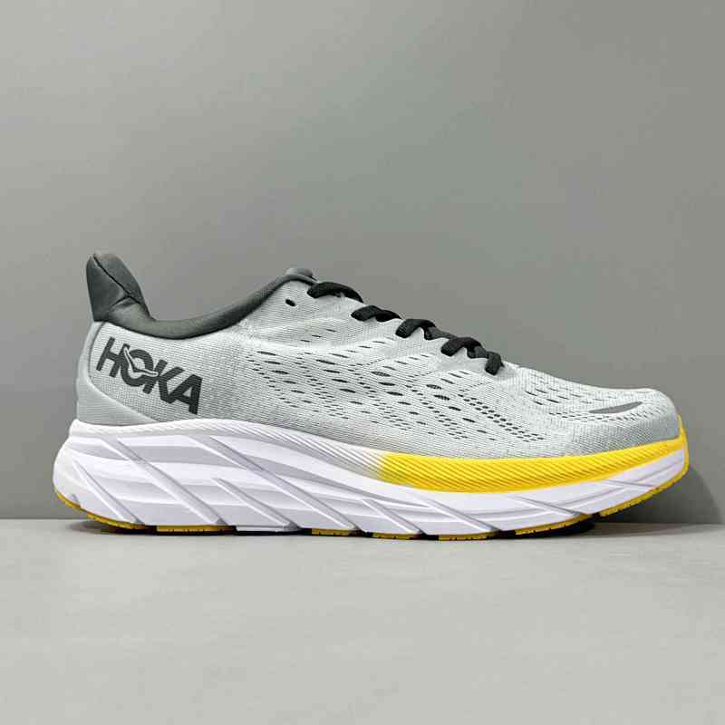 LH版本 克里夫顿8-雾蓝色1119393-BFPA HOKA ONE ONE Clifton 8 公路 减震 低帮 跑步鞋 男款 雾蓝色