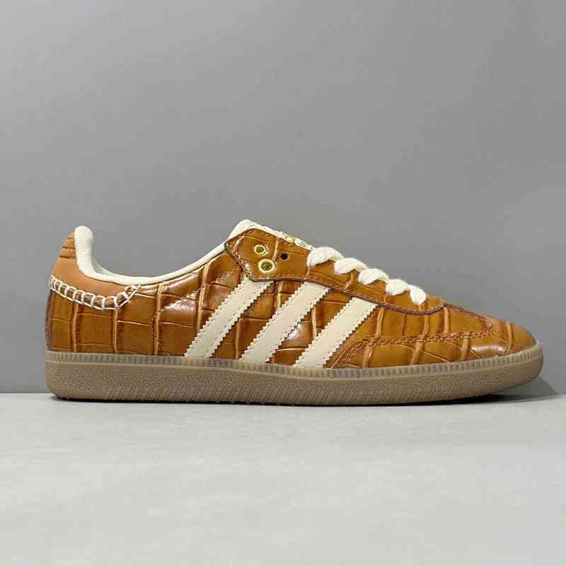 HZ版本 WB/棕白JH9826 阿迪达斯三叶草 WALES BONNER xadidas originals SambaWonder White Night Brown' 舒适百搭 低帮 板