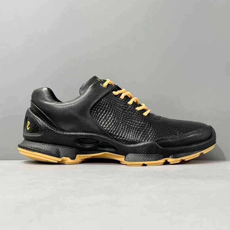 BK版本 黑橙黄80033361092 ecco爱步 牛皮 舒适 防滑耐磨 低帮 徒步鞋 女款黑色