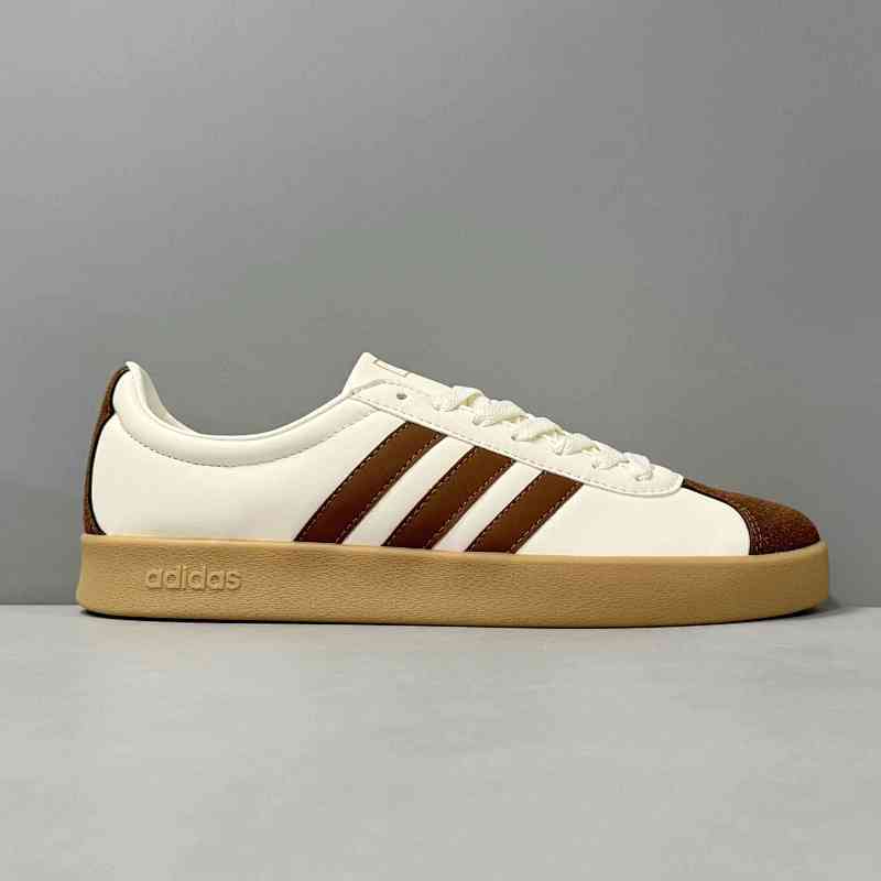 NEO乳白色ID6016 阿迪达斯三叶草 adidas neo Vl Court T头鞋 合成革 舒适 耐磨 低帮 板鞋 男女同款