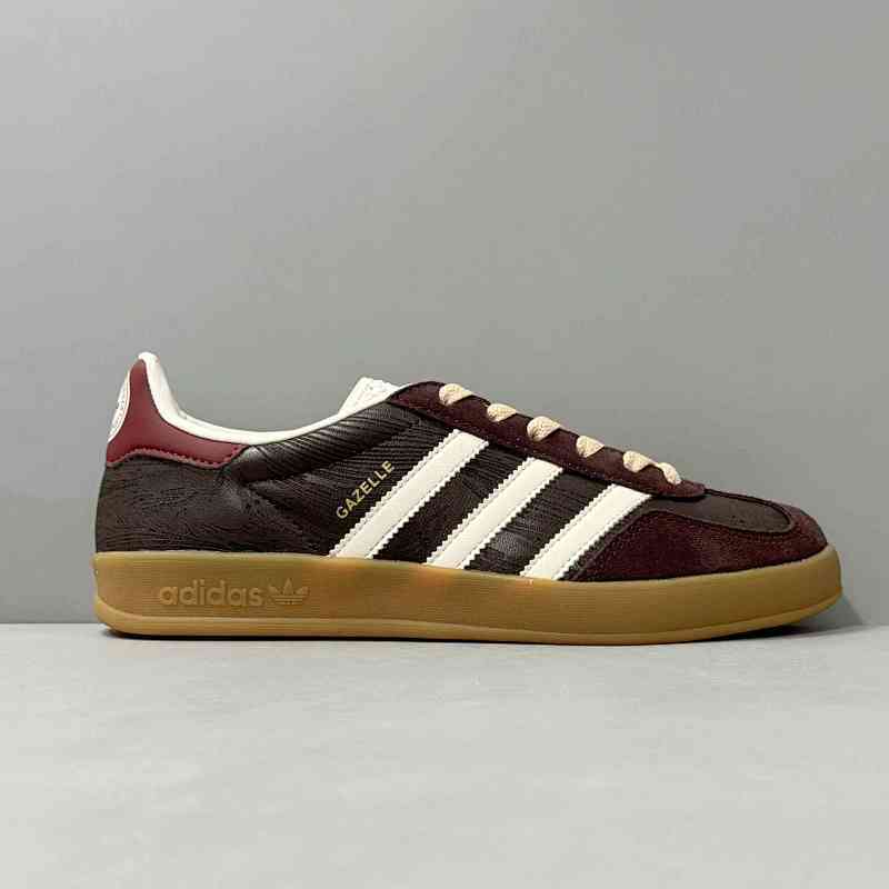 AW版本 GZ 褐色JP5671 阿迪达斯三叶草adidas originals GAZELLE INDOOR 简约复古 防滑耐磨 低帮 板鞋 男女同款 褐色