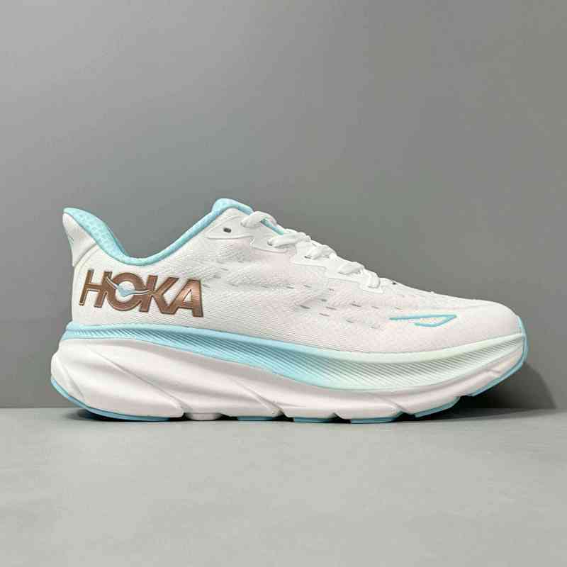 LH版本 克里夫顿9/白蓝1127896-FTRS HOKA ONE ONE Clifton 9 运动舒适减震防滑 低帮跑步鞋 女款 白蓝色