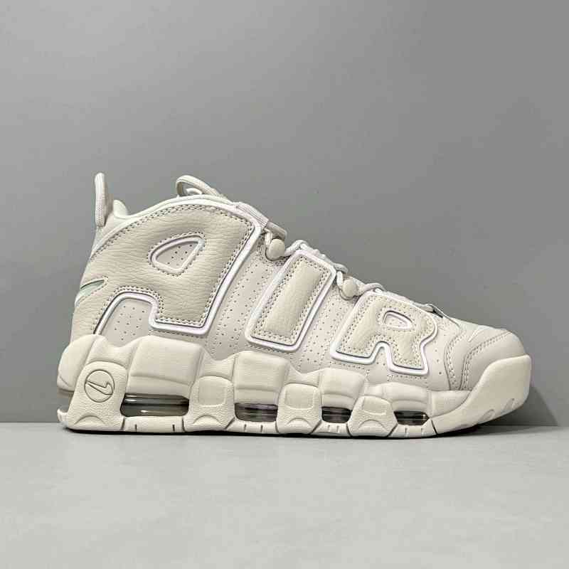 PP版本 白灰色921948-001  Nike Air More Uptempo 大air 皮蓬 牛皮  减震防滑耐磨包裹性支撑 中帮 复古篮球鞋 男女同款