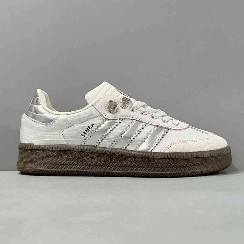 XR版本 XLG-米白银JP5667 阿迪达斯三叶草adidas originals SAMBA XLG 休闲百搭 低帮 板鞋 男女同款 米白色