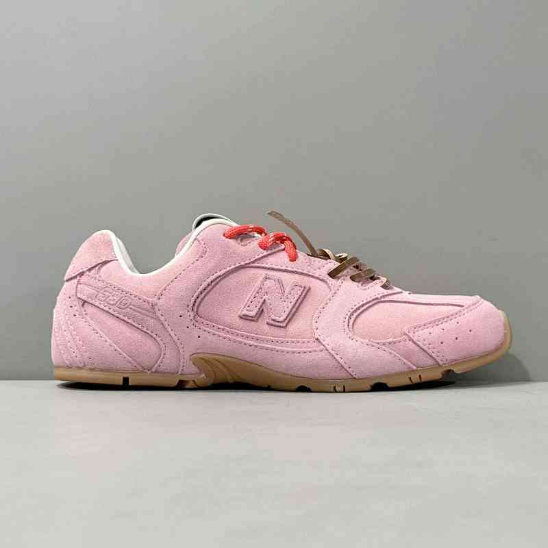 YH版本 反绒皮面-粉色 New Balance xMIU MIU缪缪 NB 530 圆头系带防滑 低帮 生活休闲鞋 男女同款