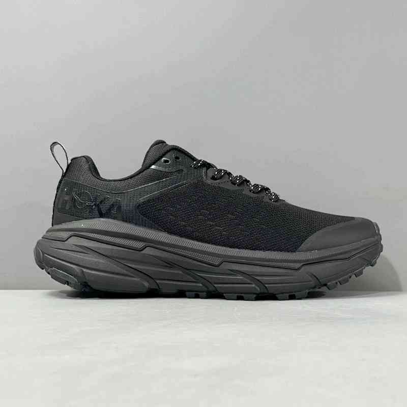 LH版本 挑战者6-黑色1106510-BBLC HOKA ONE ONE Challenger ATR 6 圆头舒适 网布织物合成革减震防滑耐磨 低帮跑步鞋  黑色