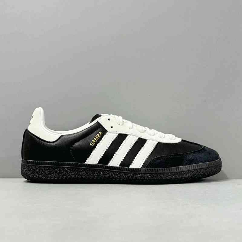V版顶级 黑色JP5282 阿迪达斯三叶草adidas originals SAMBA OG 75th Anniversary舒适时尚 防滑耐磨 低帮 板鞋 男女同款 黑色