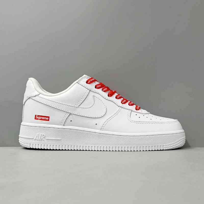 PP版本 Supreme联名/白色CU9225-100 Supreme x Nike Air Force 1"box logo" 防滑轻便低帮 板鞋 男女同款 白色