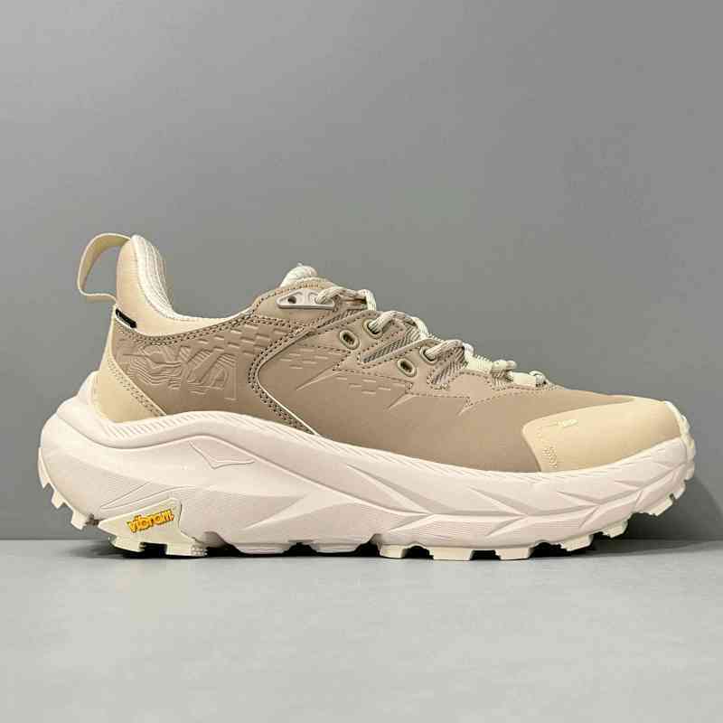 CF版本 卡哈2代-卡其色1130530-SSEG HOKA ONE ONE Kaha 2 Low GTX 皮革 防滑耐磨 低帮 户外功能鞋 男女同款 卡其色