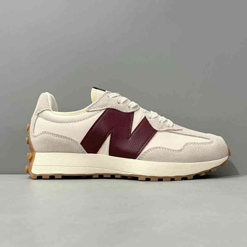 炸天版本 NB327白灰红 WS327KA    Staud x New Balance 327 舒适减震防滑耐磨 低帮 休闲跑步鞋
