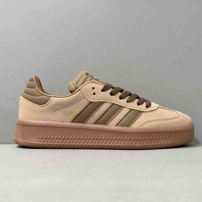 XR版本 麦色IG6289 阿迪达斯三叶草adidas originals Samba Xlg 舒适百搭 防滑耐低帮 板鞋 男女同款 浅棕色