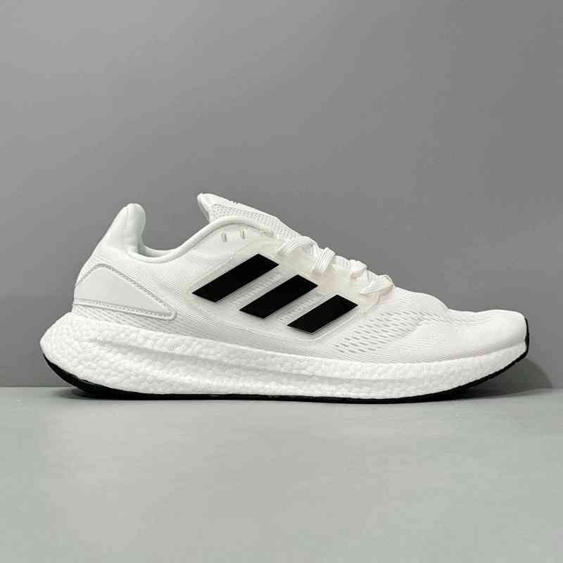 HG版本 UB22 白黑ID8479 阿迪达斯三叶草 adidas Pureboost 22 舒适百搭 防滑 低帮 跑步鞋 白黑