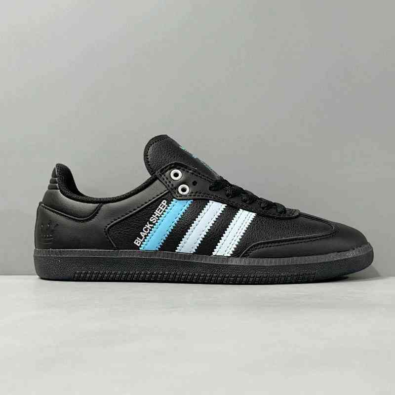 YH版本 BS联名黑JH9594 阿迪达斯三叶草Black Sheep xadidas originals Samba ADV"Charlotte FC"柔软舒适 防滑耐磨 低帮 板鞋 男女同款 黑色