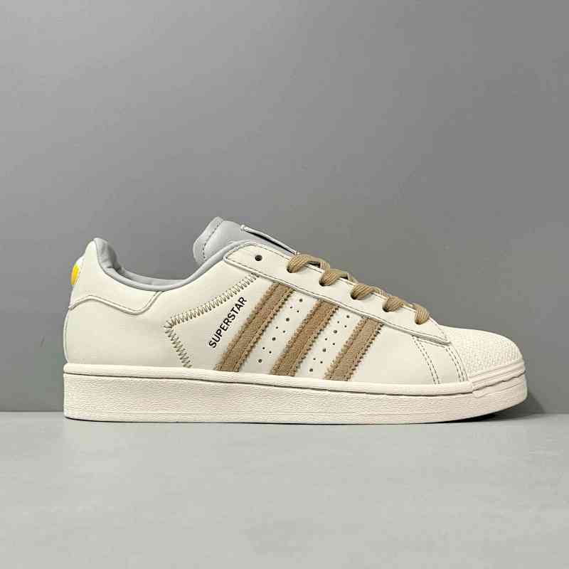 PP版本 白褐灰IF1779 阿迪达斯三叶草adidas originals SUPERSTAR 防滑减震耐磨轻便低帮 板鞋 男女同款 白褐灰