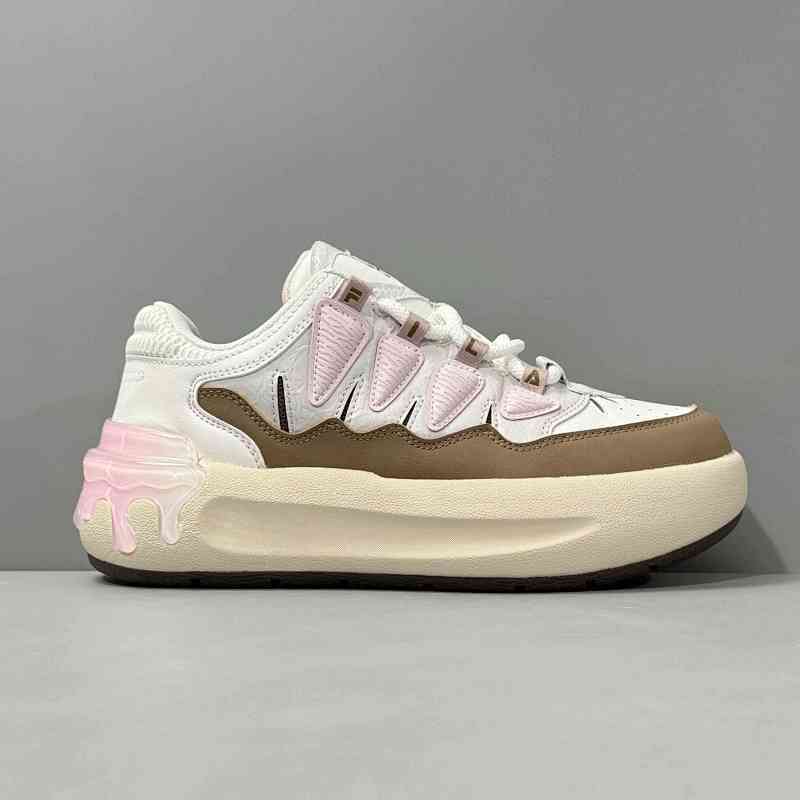 BK版本 白中百/烤椰丝棕F12W431212FBT FILA婓乐 CARROT 2 萝卜鞋2.0 时尚厚底增高可爱 防滑耐磨 低帮 板鞋 女款 白中百/烤椰丝棕