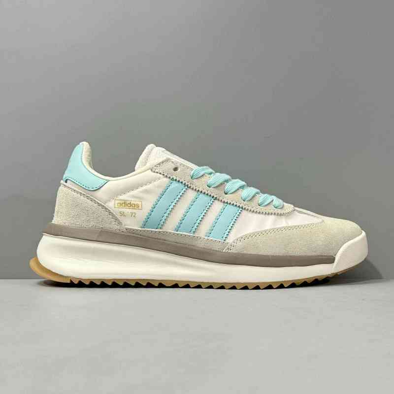 XG版本 2代-米蓝JI2521 阿迪达斯三叶草adidas originals SL 72 RTN 舒适 防滑耐磨 低帮生活休闲鞋 女款 米蓝色