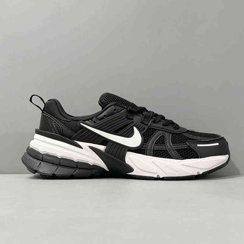DJ版本 黑白FD0736-001 耐克Nike V2K Run 轻便耐磨时尚亮色舒适织物皮革减震防滑耐磨低帮休闲跑步鞋 男女鞋