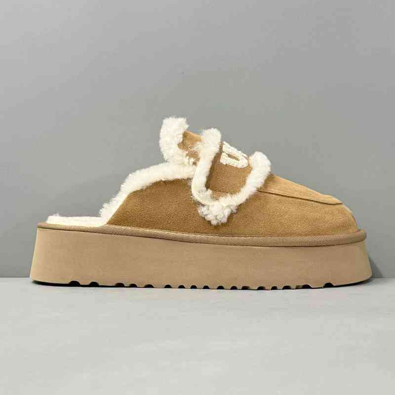 BK版本 科凯特厚底-栗子棕OB938/CHE UGG W Classic Coquette Clog Slipper  II 科凯特2.0厚底系列 时尚居家 穆勒风 包头舒适保暖露跟半拖鞋