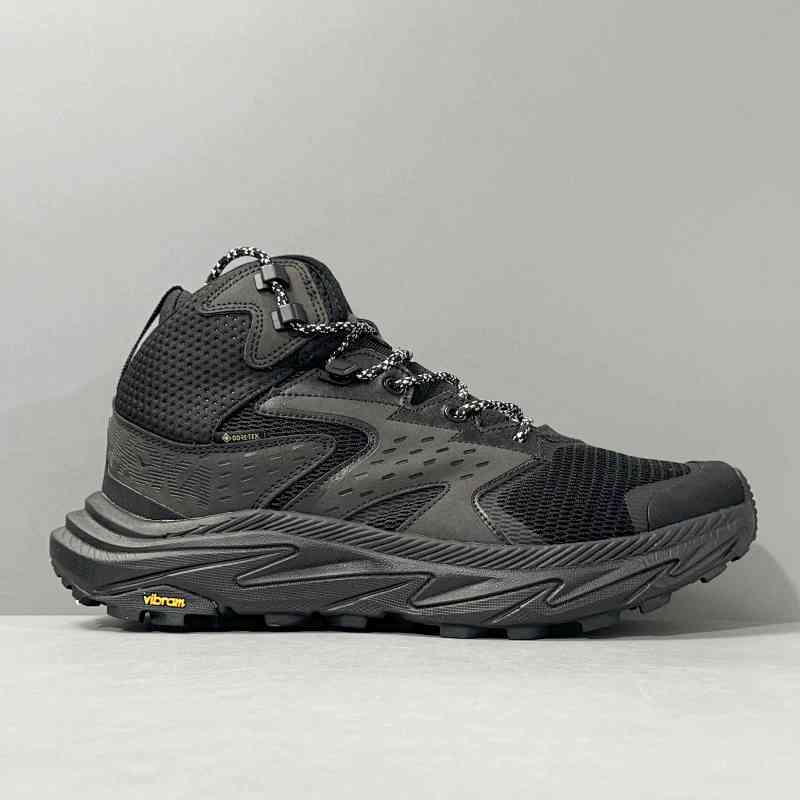 CF版本 卡帕2代中帮-黑色1141633-BBLC HOKA ONE ONE Anacapa 舒适百搭 防滑耐磨防水 中帮 越野跑步鞋 男女同款 黑色