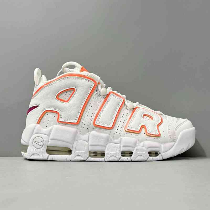 PP版本 白橙色DH4968-100  Nike Air More Uptempo 大air 皮蓬 牛皮  减震防滑耐磨包裹性支撑 中帮 复古篮球鞋 男女同款