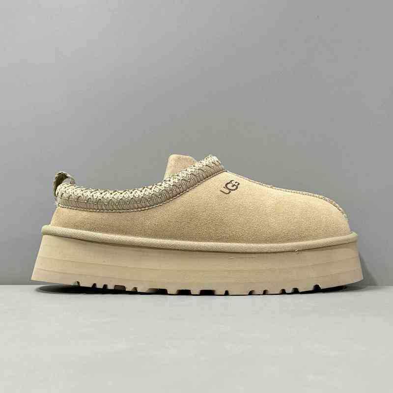 LZ版本 厚底民族风-菜籽色1122553-MDSD UGG 休闲舒适包头拖鞋 女款 芥菜籽色