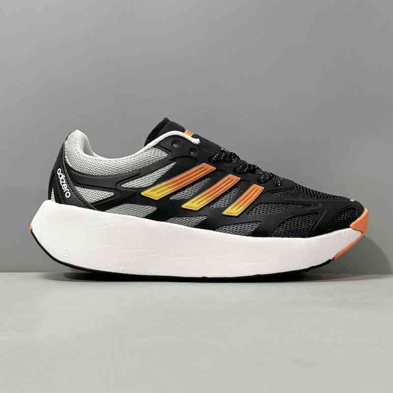 HG版本 黑白橙JS1052 阿迪达斯三叶草CNCPTSx adidas Adizero Aruku 舒适百搭减震防滑 低帮 休闲跑步鞋 男女同款 黑白橙