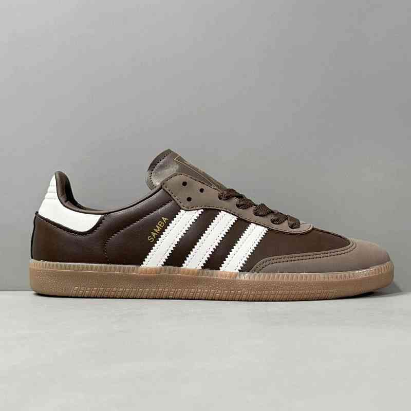 YH版本 褐色IE6522 阿迪达斯三叶草 adidas originals SAMBA OG 皮革 复古经典 防渭耐磨 低帮 板鞋 男女同款 褐色