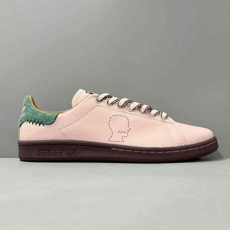 HZ版本 粉色IH3434 阿迪达斯三叶草 Brain Dead x adidas originals STAN SMITH 舒适百搭 耐磨 低帮 板鞋 男女同款 粉色