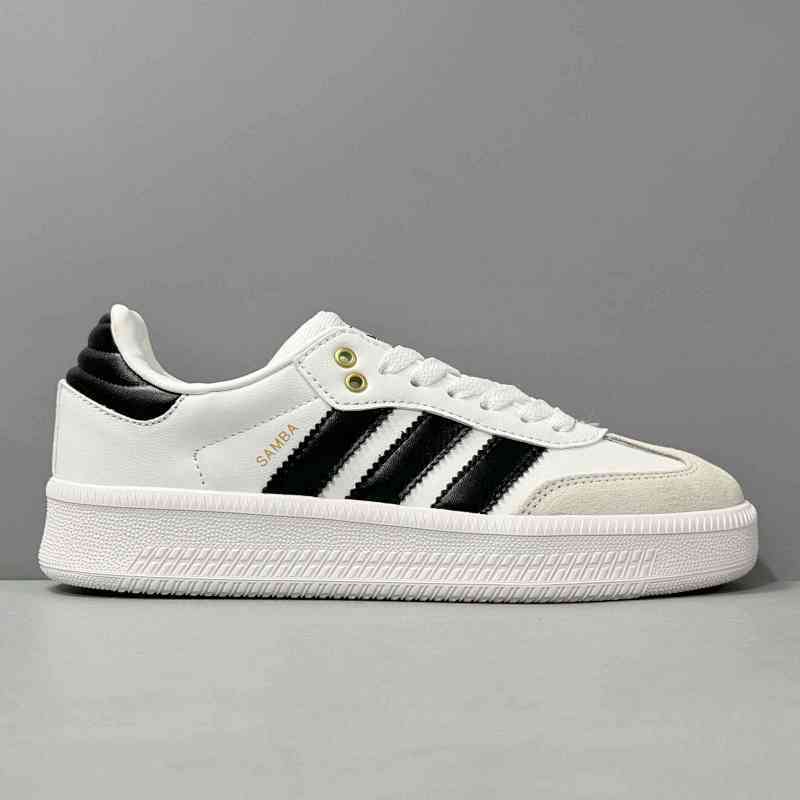 XR版本 本白黑JH9226 阿迪达斯三叶草adidas originals SAMBA XLG 舒适百搭 防滑轻便 低帮 板鞋 男女同款 白黑色