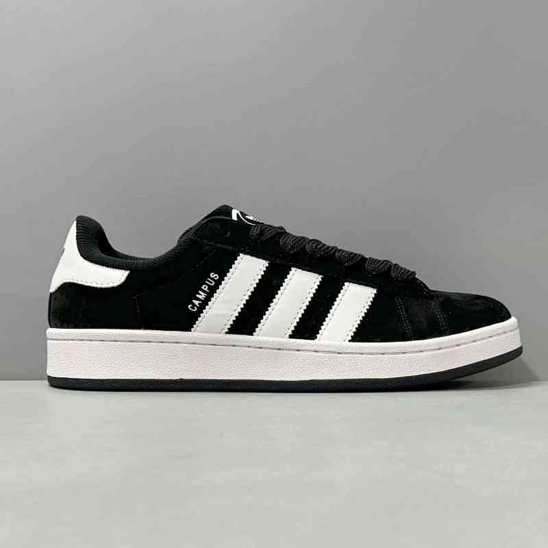 H1版本 黑白GY9475 阿迪达斯 三叶草 Adidas originals Campus 00s 防滑耐磨低帮板鞋 男女款
