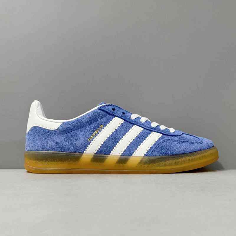 HZ版本 GZ蓝白棕HQ8717  盖乐系列Adidas Originals Gazelle Indoor   防滑低帮板鞋 T头鞋