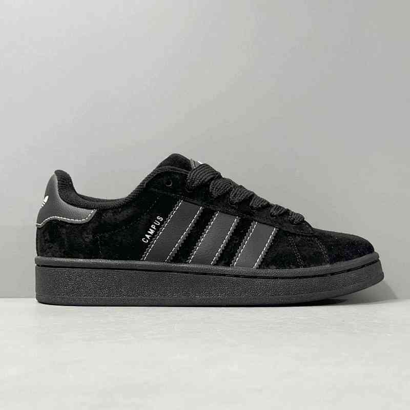 H1版本 全黑IF8768 阿迪达斯三叶草adidas originals Campus 耐透气 低帮 板鞋 男款 黑色