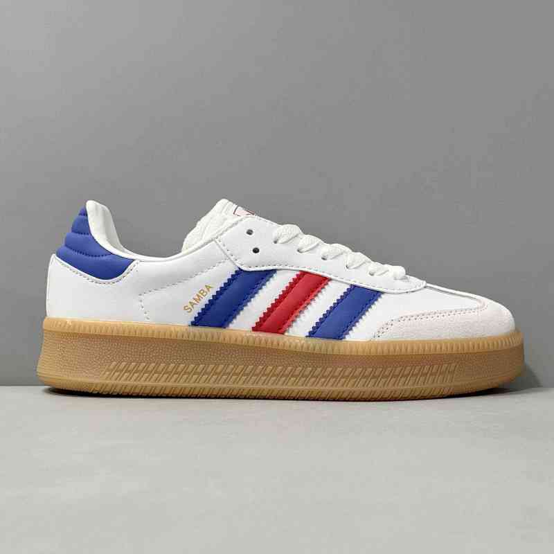 XR版本 白蓝红IE1371 阿迪达斯三叶草adidas originals SAMBA XLG 防滑减震 低帮 板鞋 男女同款