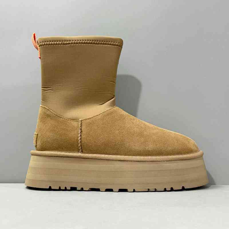 LZ版本 迪普弹力鞋-栗色1144031-CHE UGG 休闲拉链 短靴 女款 栗色