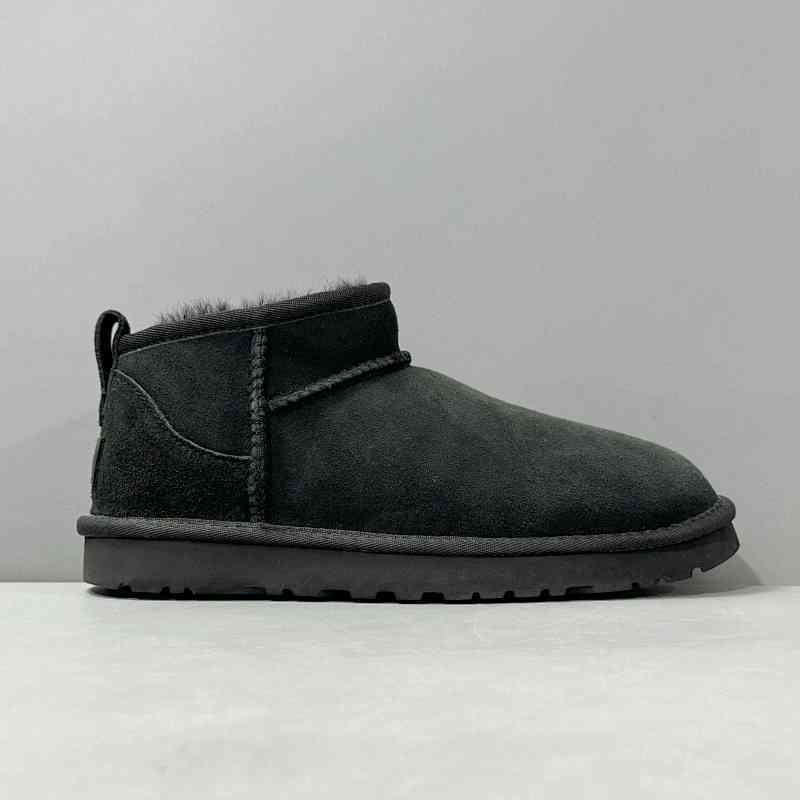LZ版本 经典Mini-黑色1116109-BLK UGG CLASSIC ULTRA MINI绒面 保暖 舒适休闲及踝 雪地靴 女款 黑色