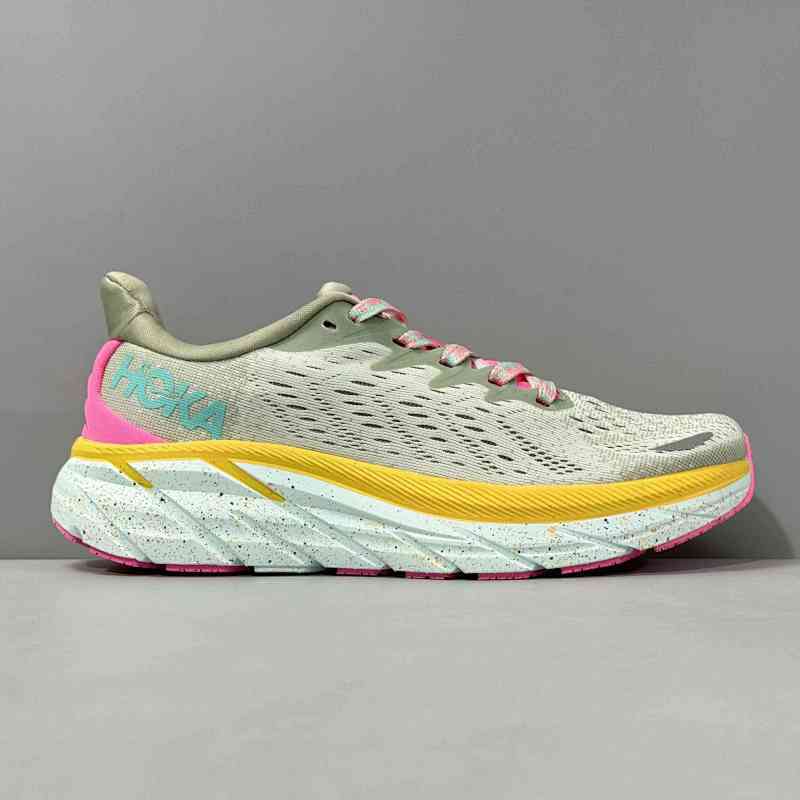 LH版本 克里夫顿8-绿茶色1134730-SGRT HOKA ONE ONE Clifton 8 织物合成革 减震防滑耐磨透气轻便 低帮 跑步鞋 女款 绿茶色