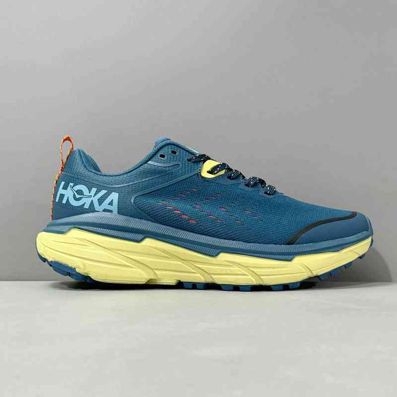 LH版本 挑战者6-蓝绿黄1106510-BCEP HOKA ONE ONE Challenger ATR 6 越野 织物减震防滑耐磨 低帮跑步鞋 男款 蓝绿黄