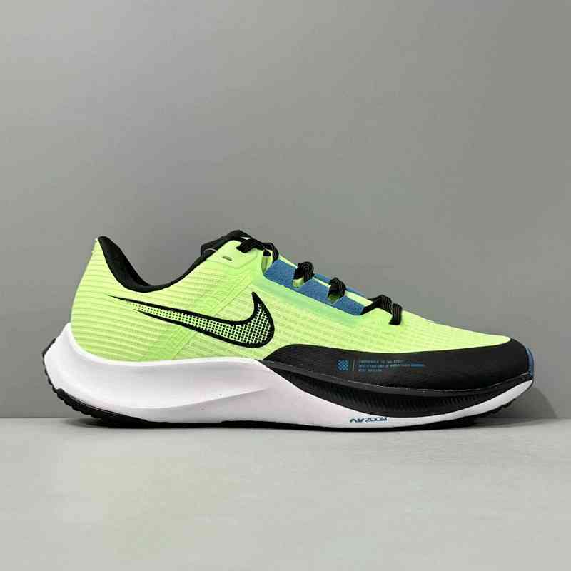 CG版本 黑绿CT2405-300 Nike Zoom Rival Fl 3 舒适 网布减震防滑耐磨透气轻便回弹 低帮 马拉松跑步鞋 男款 黑绿拼色